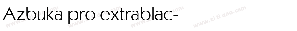 Azbuka pro extrablac字体转换